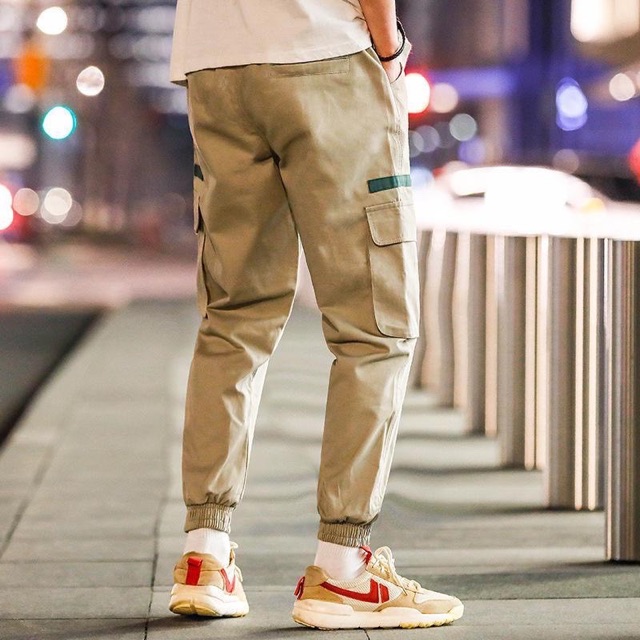 Quần kaki mẫu mới. Quần jogger kaki túi hộp nam