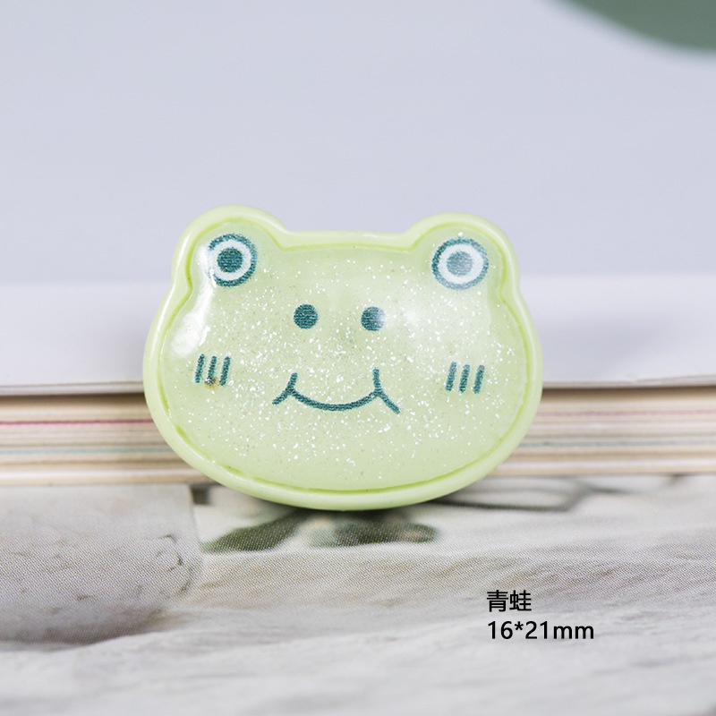 Hoạt Hình Phụ Kiện Trang Trí Ốp Điện Thoại Trong Suốt Hình Thỏ / Ếch / Mặt Cười Lấp Lánh Diy