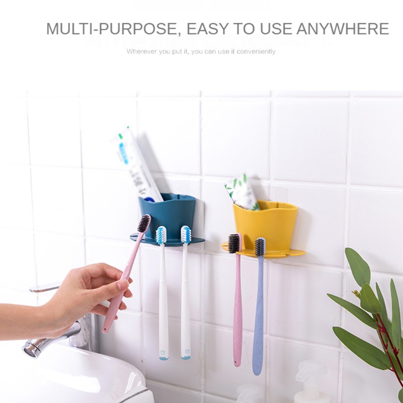 Giá Đỡ Bàn Chải Đánh Răng / Dao Cạo Râu Đa Năng Gắn Tường Tiện Lợi