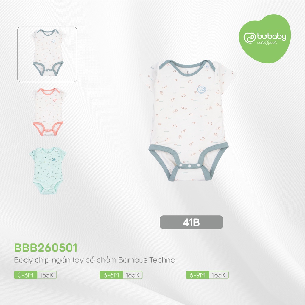 Bodychip ngắn tay cổ chồm - Bambus Techno BU