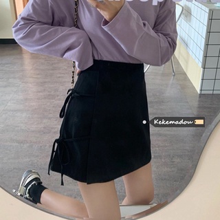 Chân váy dáng ngắn có dây buộc -mimo fashion- 843