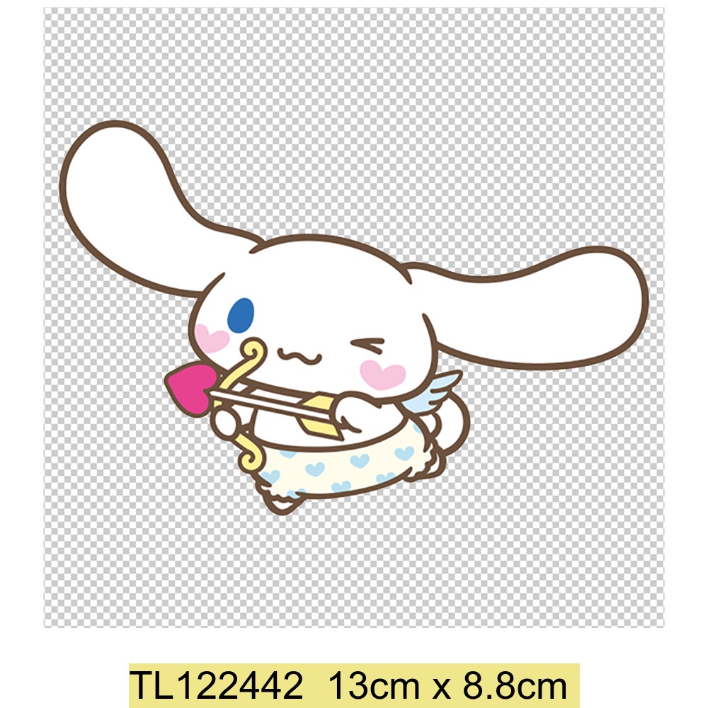 Cinnamoroll Họa Tiết Chuyển Cho Quần Áo Trẻ Em Táo Có Thể Giặt Nhiệt Vinyl Chuyển Sắt Trên Miếng Dán