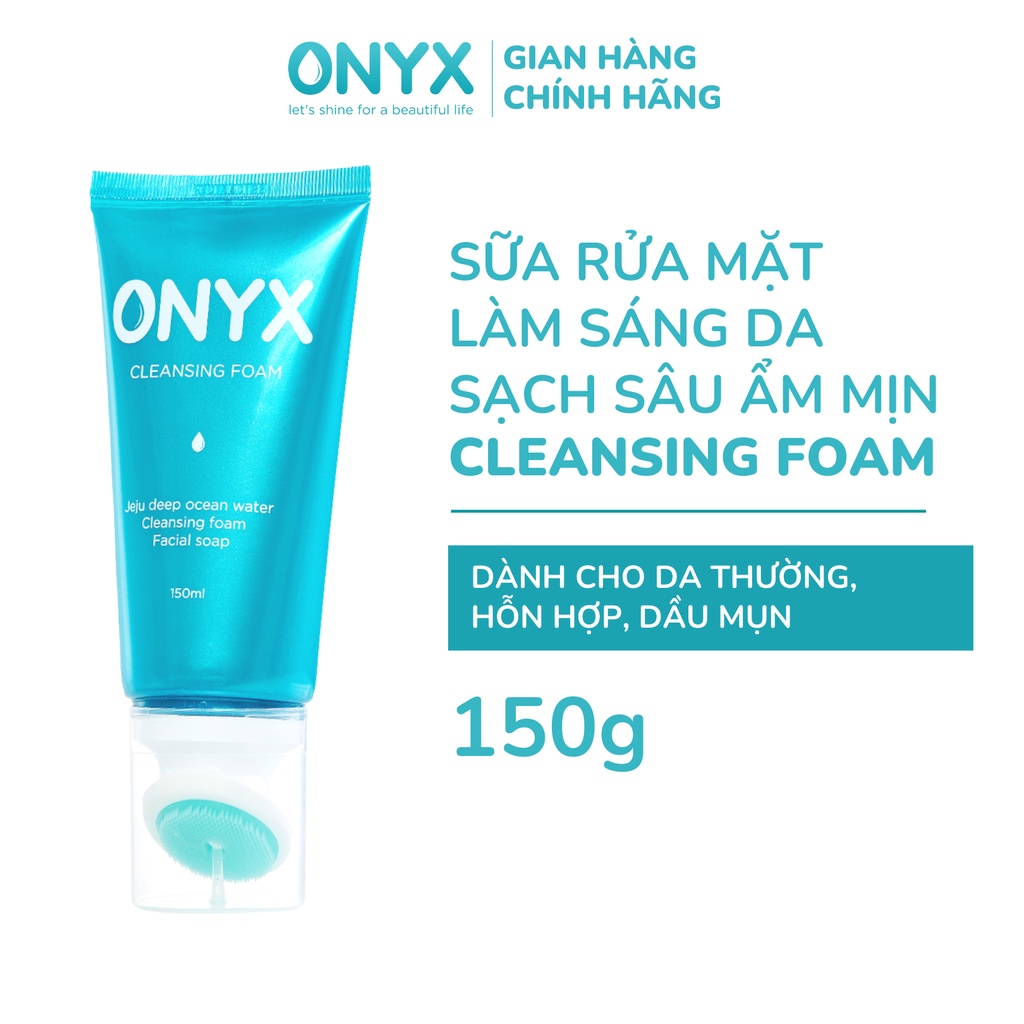 Sữa Rửa Mặt ONYX Kèm Đầu Cọ Massage Cleansing Foam ONYX Cosmetics 150g