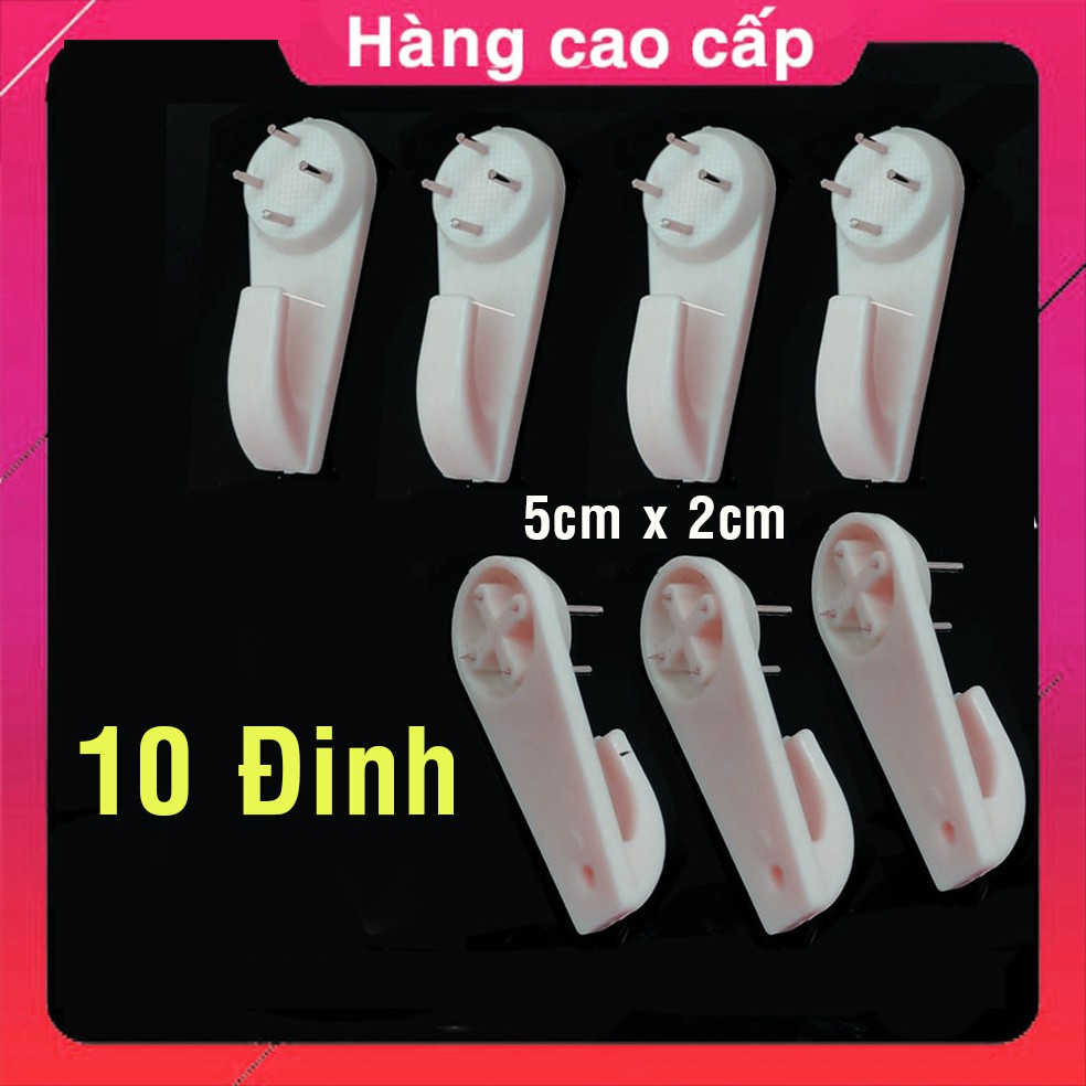 [Combo 10] Đinh treo tranh ảnh và đồng hồ treo tường bê tông móc 3 chân 4 chân