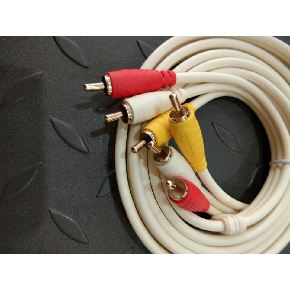 Dây AV Bông Sen Video/Audio 6 Đầu RCA Dài 1.8m CHOSEAL