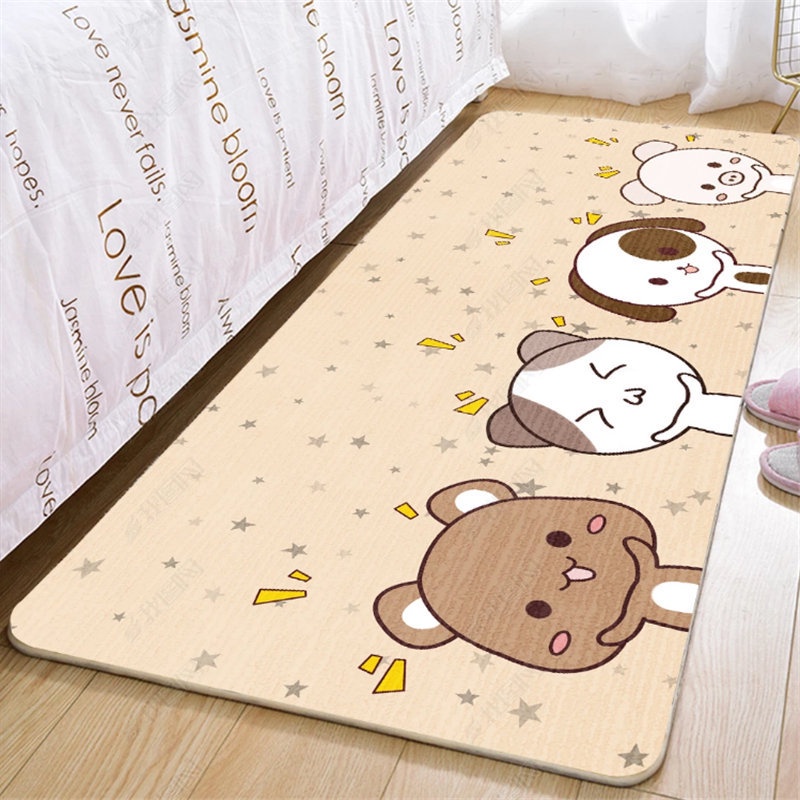 Thảm trải phòng bé, Thảm lì họa tiết dễ thương, đế chống trượt Hàng cao cấp dày đẹp