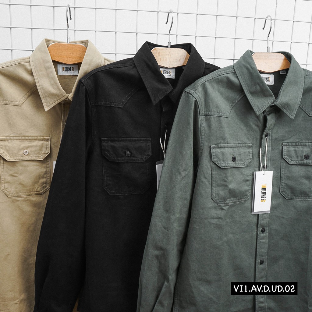 Aó sơ mi kaki nam Underness chính hãng Hàng việt nam xuất khẩu | BigBuy360 - bigbuy360.vn