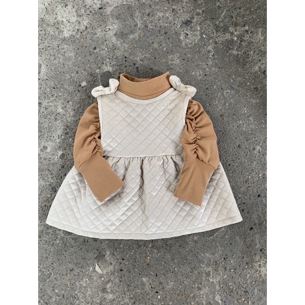 Set nhung trần kèm áo tay bồng