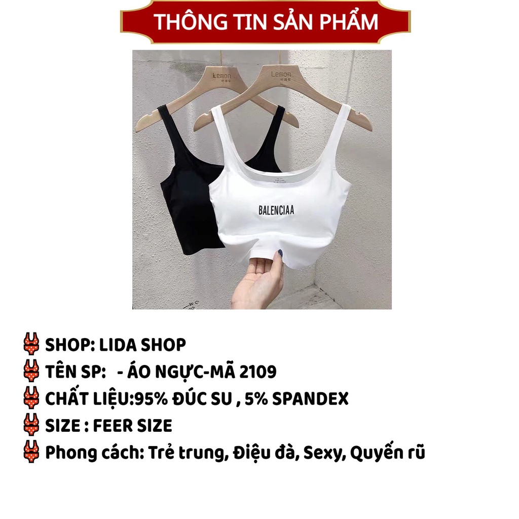 Áo bra su đệm mỏng nâng vòng một Bra Balenciaa đúc su thoáng mát MÃ 2109