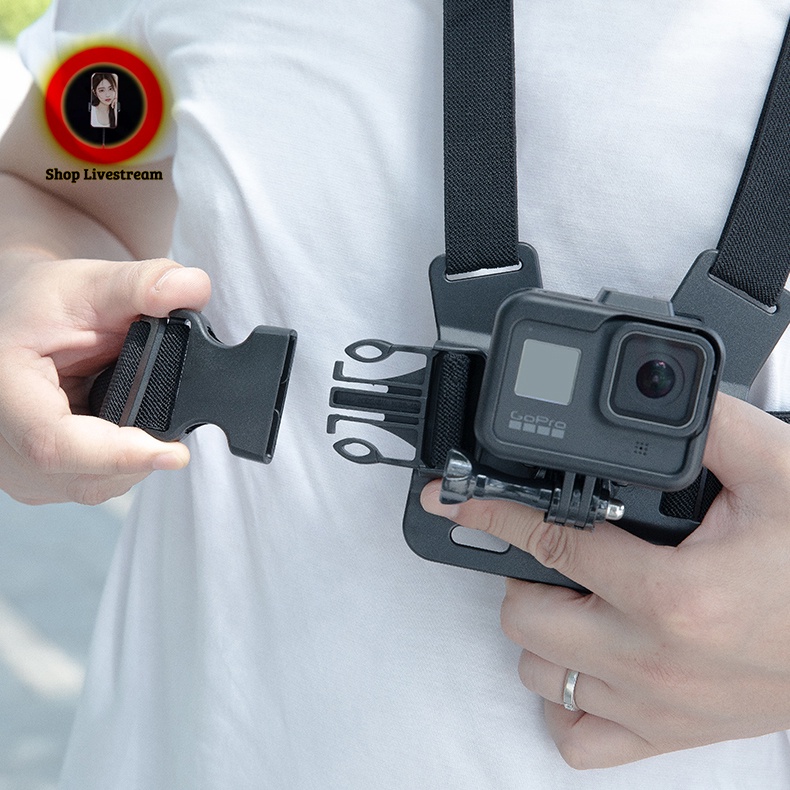 Đai dây đeo ngực dùng cho gopro điều chình khi đi xe đạp, xe máy