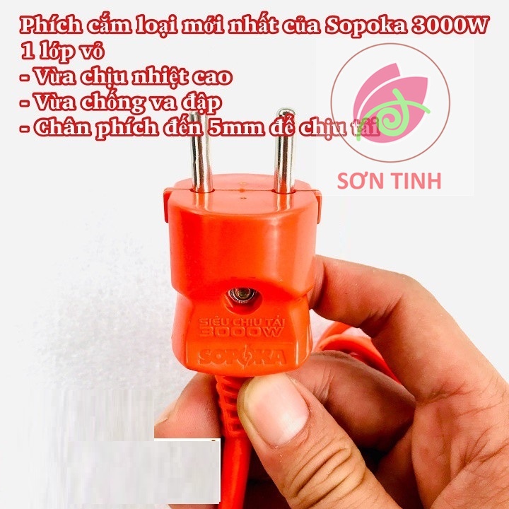 Ổ Cắm Điện SOPOKA T3-3000W T5-3000W T10-3000W Lõi Sứ Chống Cháy 3 5 10 Mét - 2 3 Lỗ Cắm