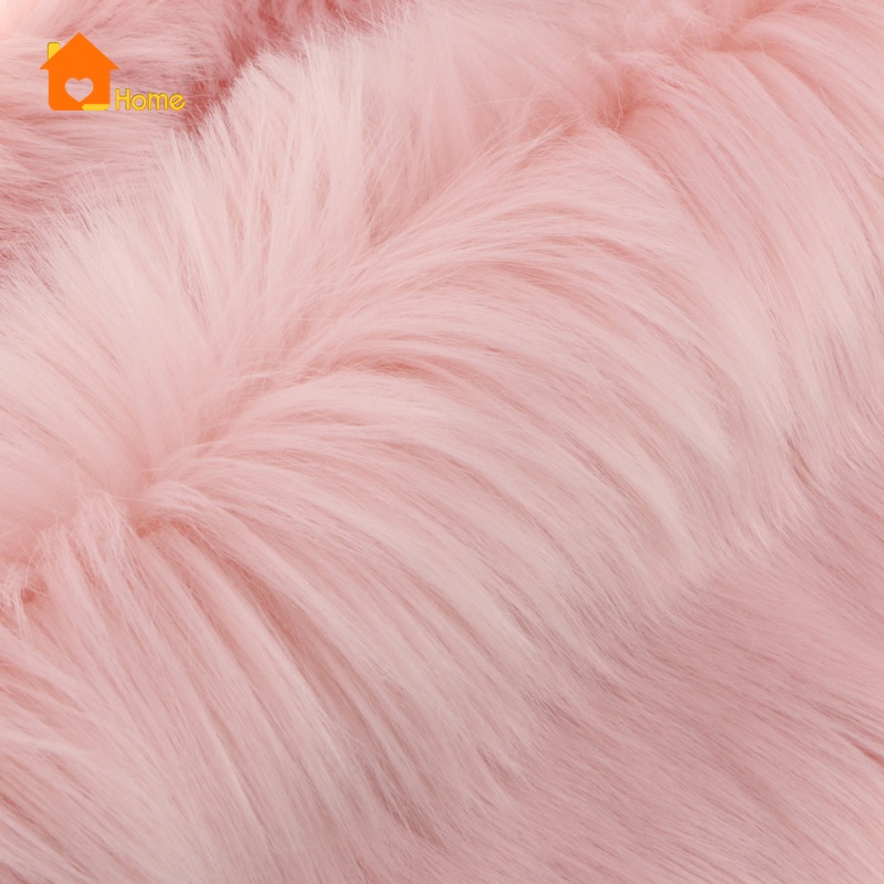 Đệm Ngồi Lông Cừu Giả Hình Tròn Dài 30cm Màu Trắng