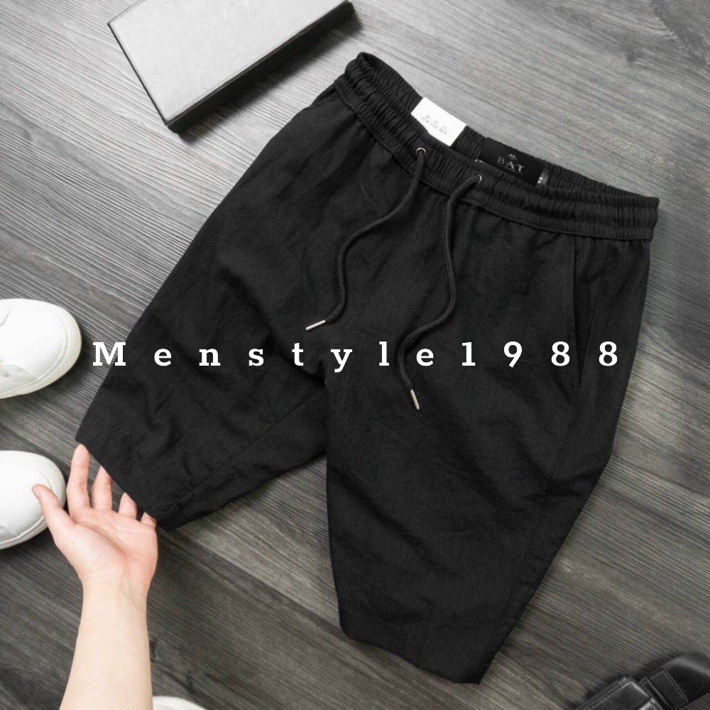 Quần short nam chất liệu đũi dây rút mặc thoáng mát | BigBuy360 - bigbuy360.vn