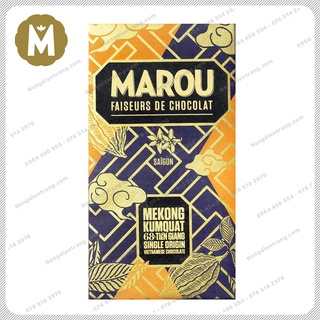 Marou chocolate mekong kumquat tien giang 68% socola đen - thanh 80g - socola marou mekong kumquat 68% tiền giang