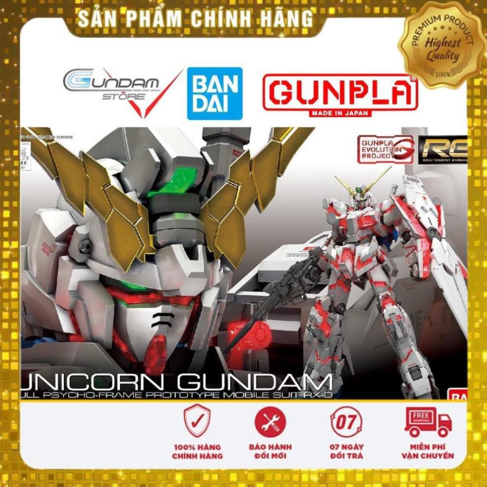 Đồ chơi trẻ em - Mô hình lắp ráp Gundam Bandai Rg Unicorn Rx-0 Destroy 1/144 UC Anime
