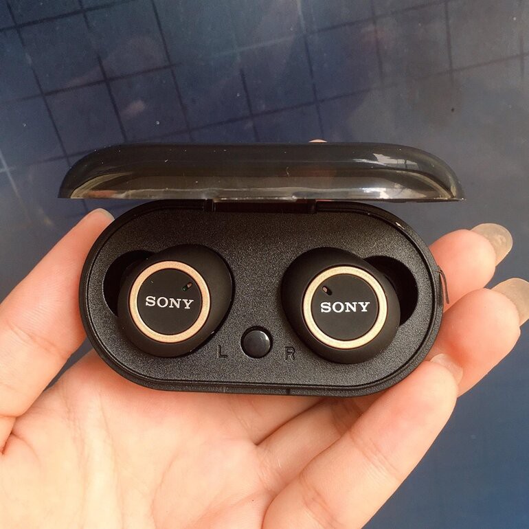 ai nghe bluetooth không dây Sony D76 cao cấp 2020 Tự động kết nối - Chống ồn - Tai nghe thể thao kèm cốc sạc 500mAh