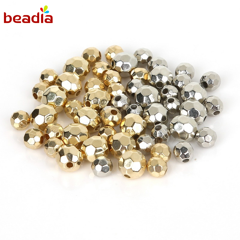 Hạt nhựa BEADIA lỗ tròn lớn dùng làm trang sức thủ công độc đáo
