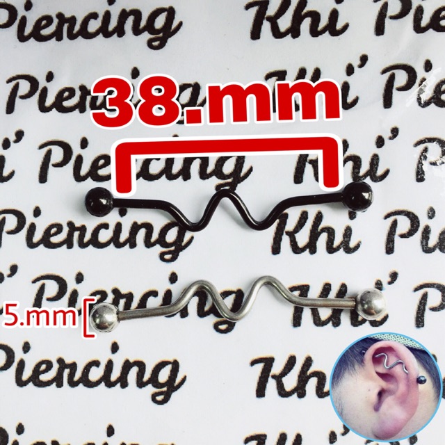 Khuyên Tai đeo 2 lỗ Khuyên indus ( 1 chiếc )