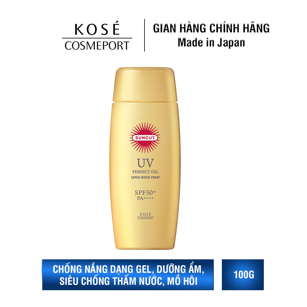 Chống Nắng Dạng Gel Kosé Cosmeport Suncut Perfect Gel Super Waterproof SPF 50+/PA++++ (100g)