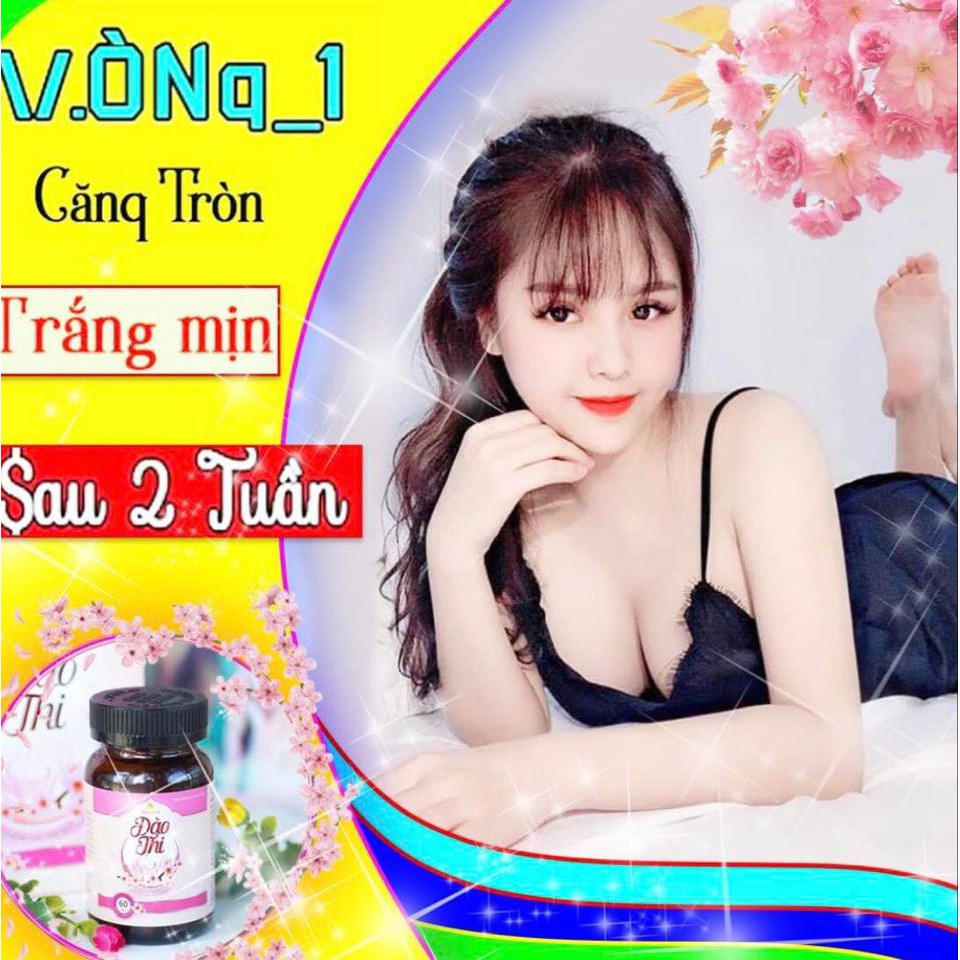 2 Hộp Viên Uống Đào Thi Tăng V1 + Tặng Tinh Dầu MaSa+ Thước Dây