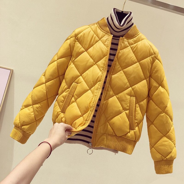 Áo bomber phao  quả trám