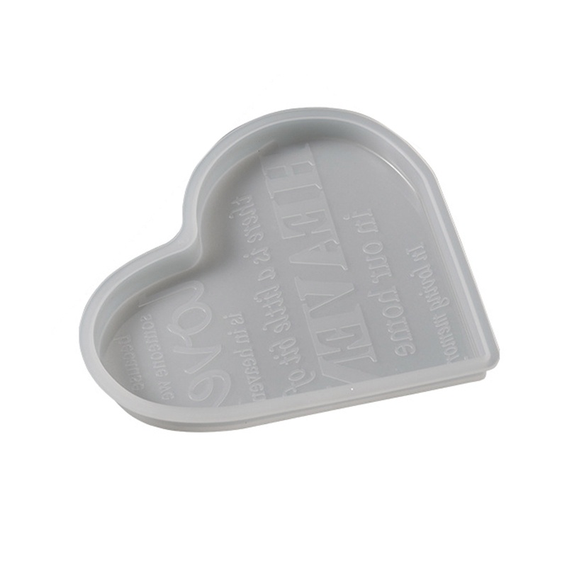 Set 1 / 4 Khuôn Silicone Làm Bảng Tên Hình Trái Tim Kỷ Niệm