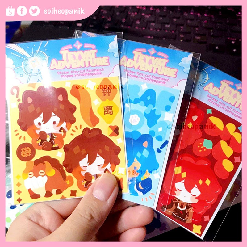 Hình dán/ Sticker trang trí Genshin Impact dễ thương