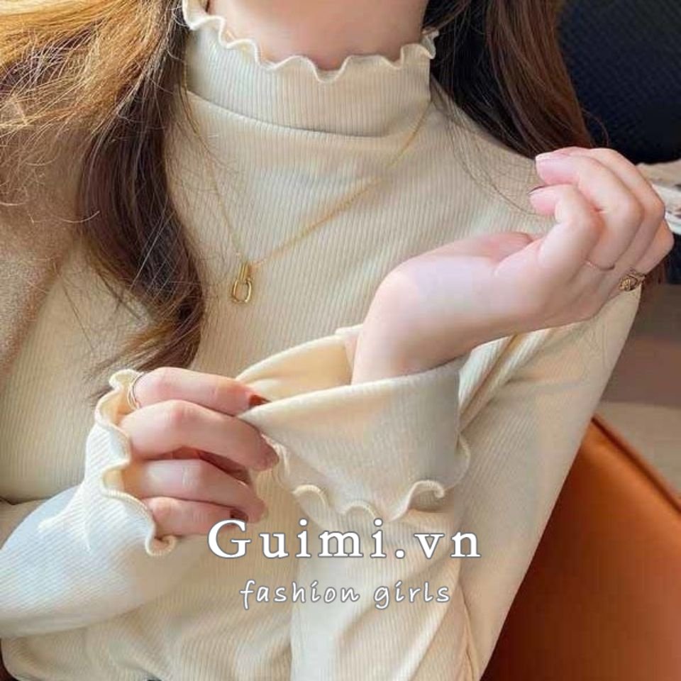 Áo Len Dài Tay Cổ Cao Thiết Kế Mới Thời Trang Mùa Thu Đông Dành Cho Nữ