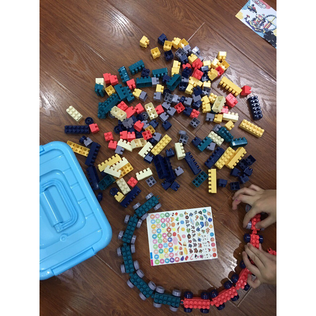 Bộ đồ chơi lego xếp hình lắp ráp 220 chi tiết cho bé