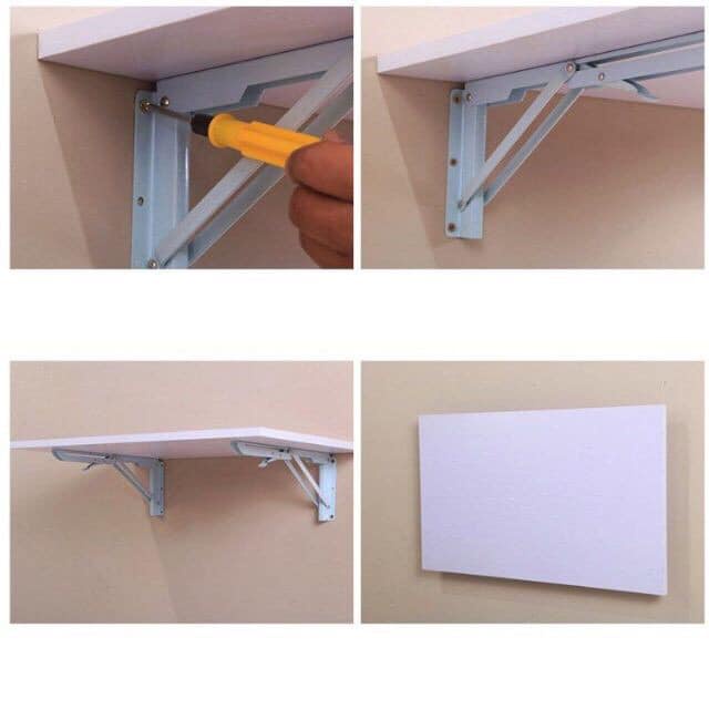 Bản lề gập, ke gập thông minh, giá đỡ bàn gập, phụ kiện bàn gập bộ 2 cái