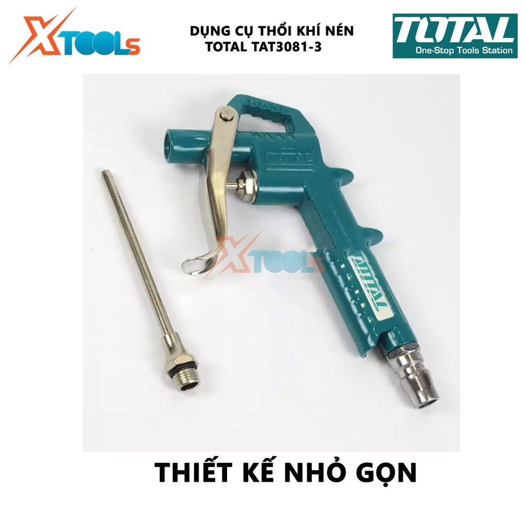 Dụng cụ thổi khí Total TAT3081-3 Súng xịt thổi khí Chiều dài ống phun 80mm Đầu nối kiểu Nitto phụ kiện của máy nén khí