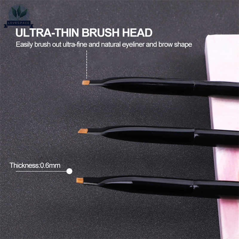 Lovespace -Professional Eyeliner Brush Brow Contour Brush Super Thin Angled Eyebrow Brush High Quality Eye Brow Liner Brush Makeup Tools
