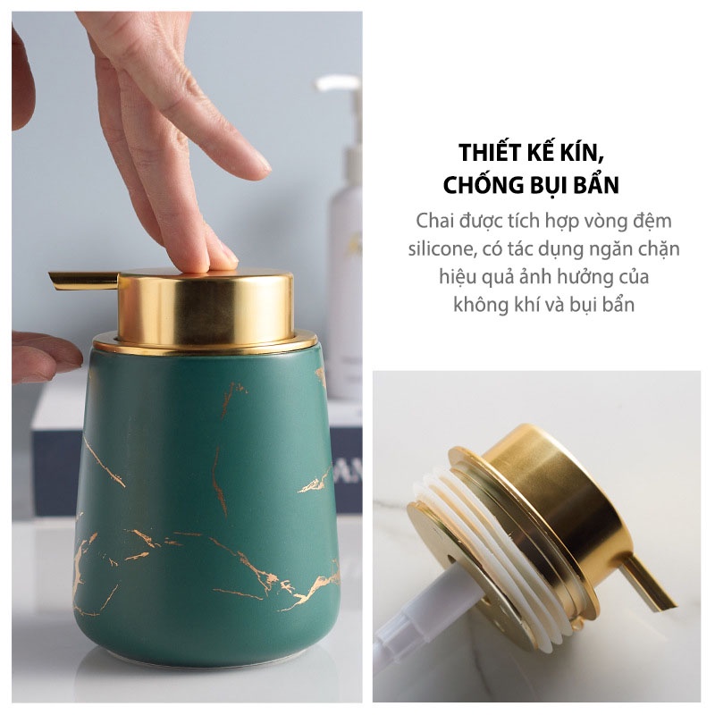 Chai Đựng Sữa Tắm Dầu Gội Đầu Bằng Sứ Để Trong Nhà Hàng Khách Sạn