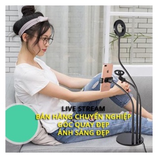 [SALE 10%] Bộ livestream bán hàng, giá đỡ livestream có đèn 3 in