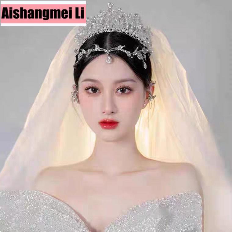 Phụ Kiện Vương Miện Cài Tóc Cô Dâu Kiểu Hàn Quốc Thời Trang Mới 2022