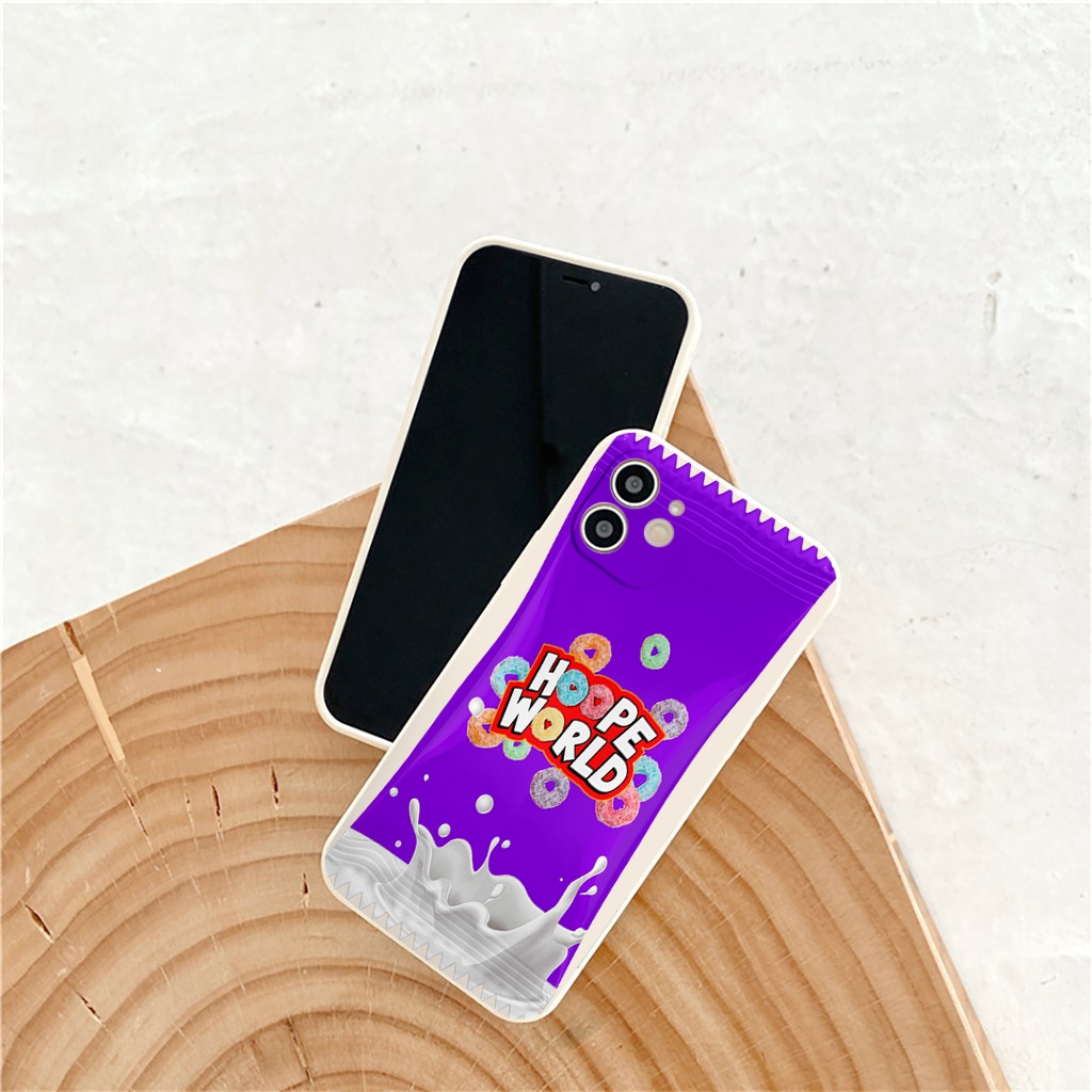 Ốp iphone - Ốp lưng iphone cạnh vuông bảo vệ camera hoop vỏ kẹo nền bóng dành cho ip 6 đến 14promax - tr446