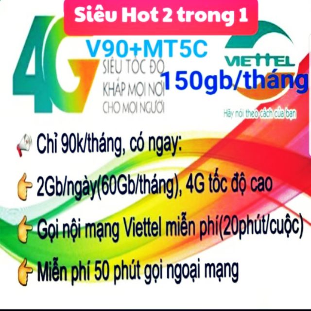 Sim viettel 4g MT5C