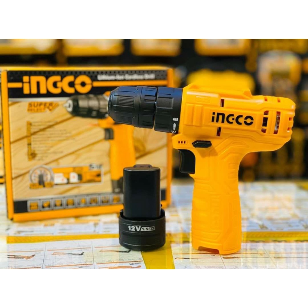 MÁY KHOAN VẶN VÍT DÙNG PIN 12V  INGCO CDLI12415 - HÀNG CHÍNH HÃNG