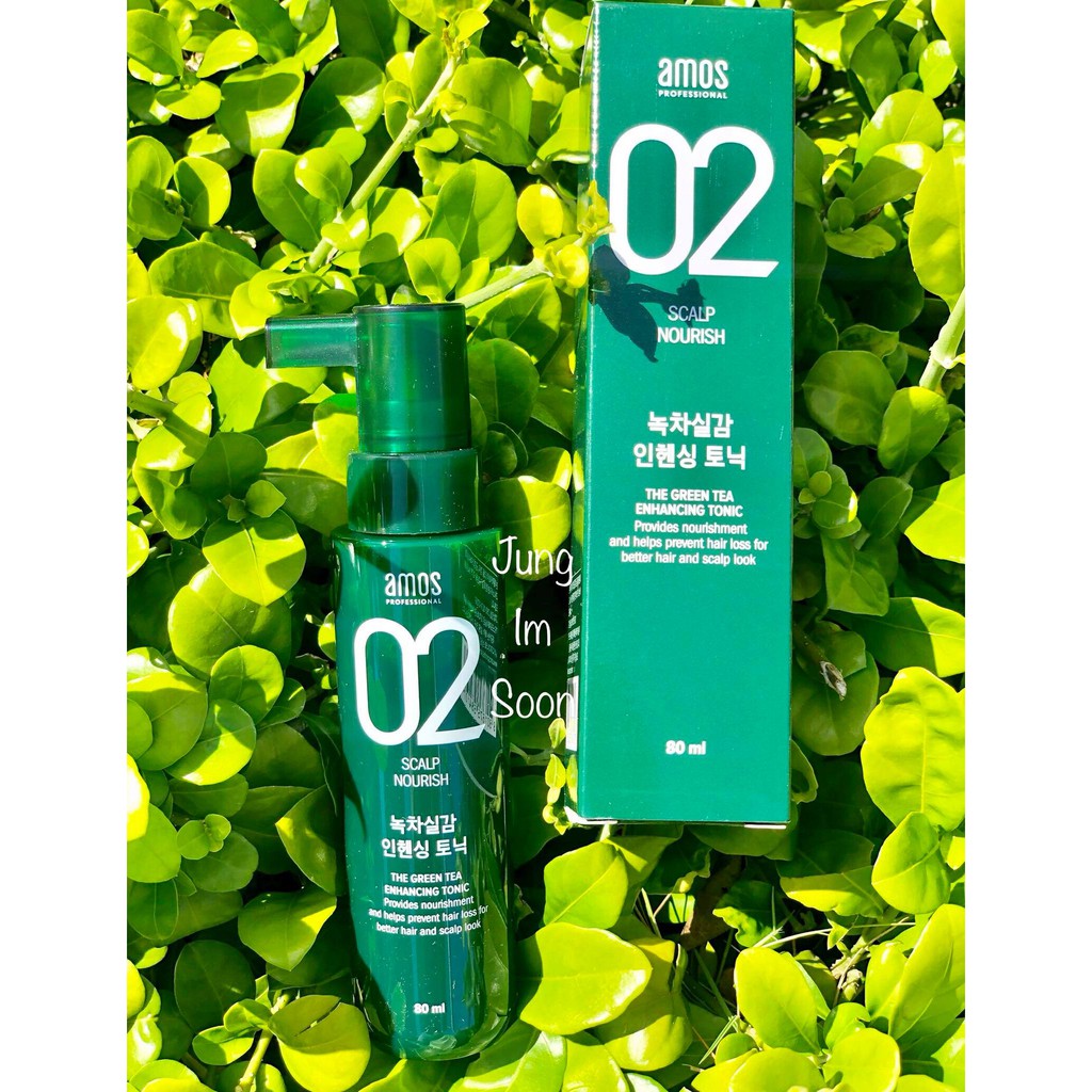Dầu Dưỡng Da Đầu Kích Thích Mọc Tóc Hương Trà Xanh AMOS Scalp Nourish The Green Tea Tonic
