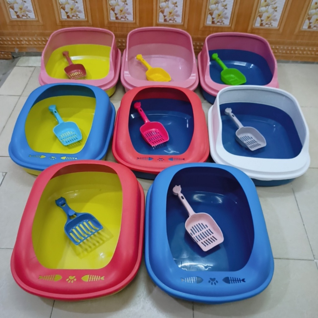 Chậu cát chậu vệ sinh cho mèo khay vệ sinh cho mèo tặng kèm xẻng