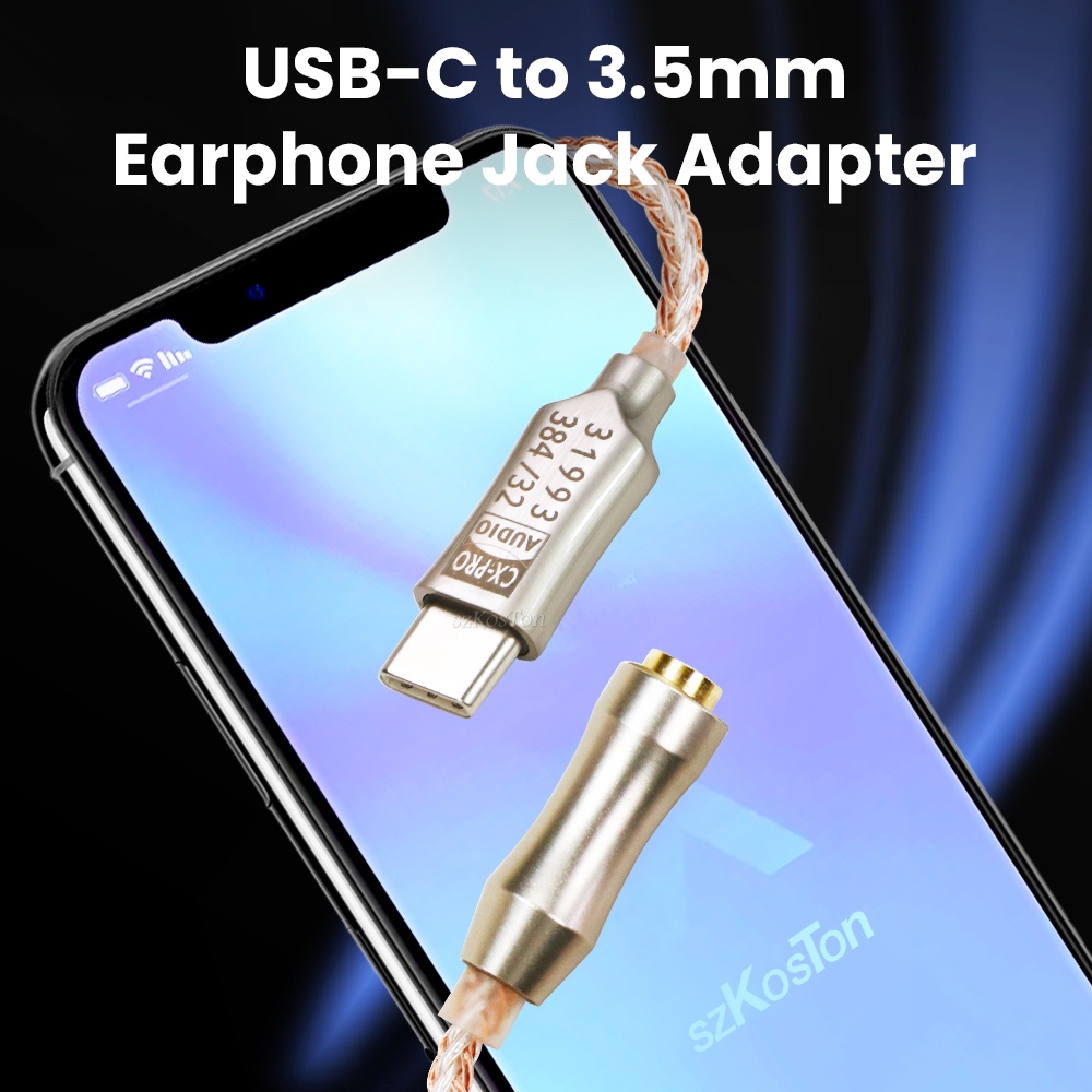 Thiết Bị Khuếch Đại Âm Thanh Cho Tai Nghe CX31993 USB Type C Sang 3.5mm