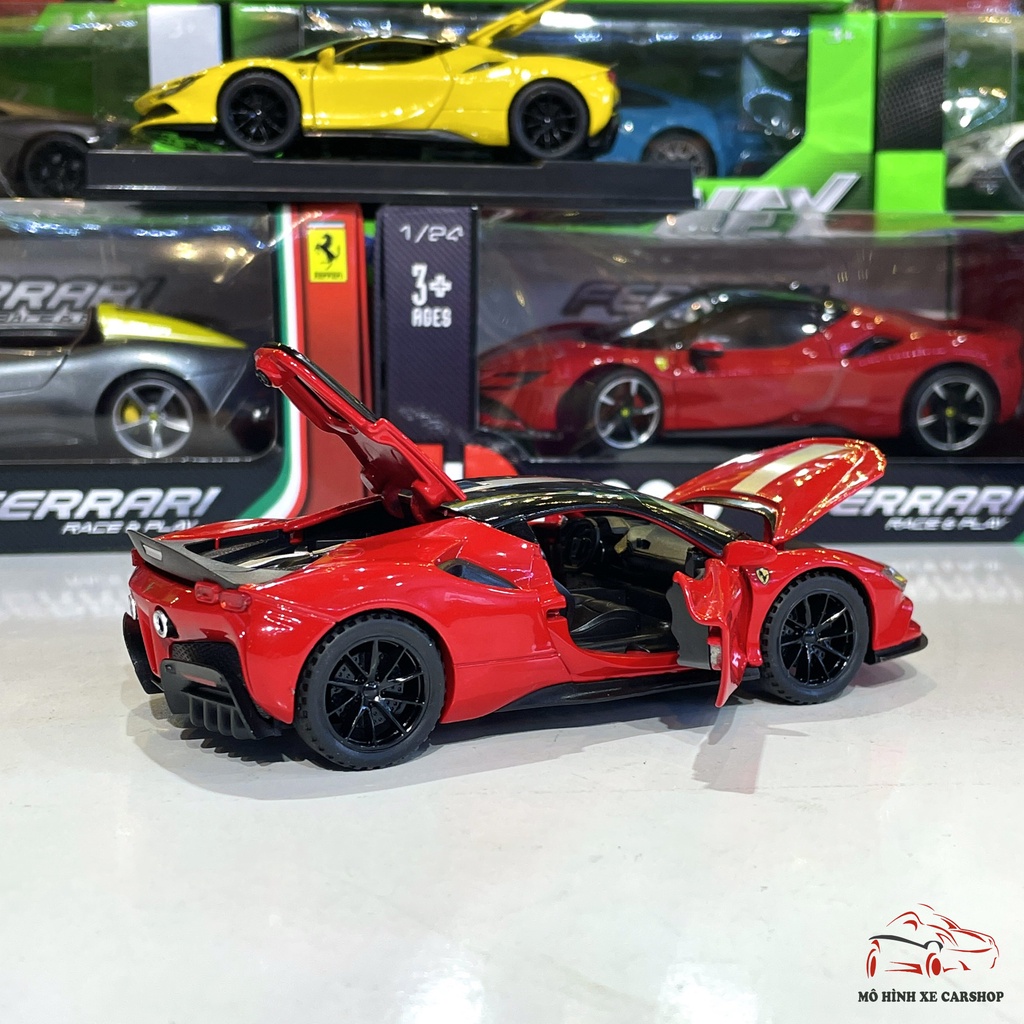 Xe Mô Hình Ferrari SF90 Stralade tỉ lệ 1:32 hãng XHD 2 màu