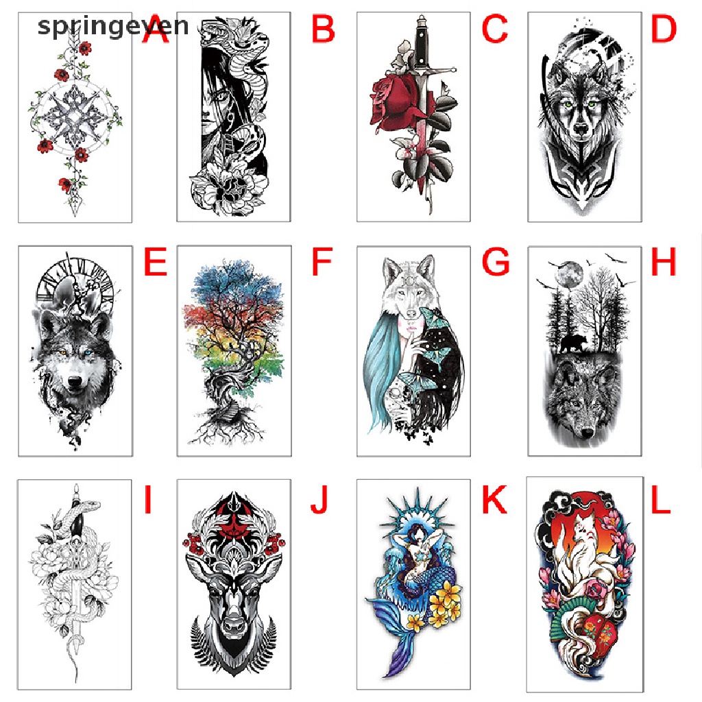 Hình Xăm Dán Họa Tiết Hoa 3D Chống Thấm Nước Độc Đáo