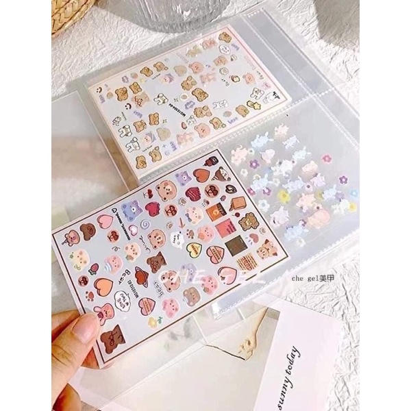 Sổ Đựng Sticker Hình Dán Móng Làm Nail