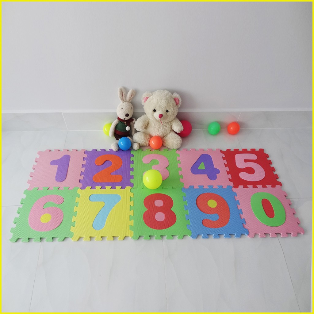 Thảm xốp cho bé chữ số - Kích thước mỗi tấm 30x30x1cm- Hàng Việt Nam