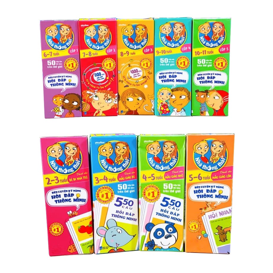 Combo 9 Hộp Sách Nhà Thông Thái ( 2 - 11 Tuổi ) - Lẻ Từng Hộp