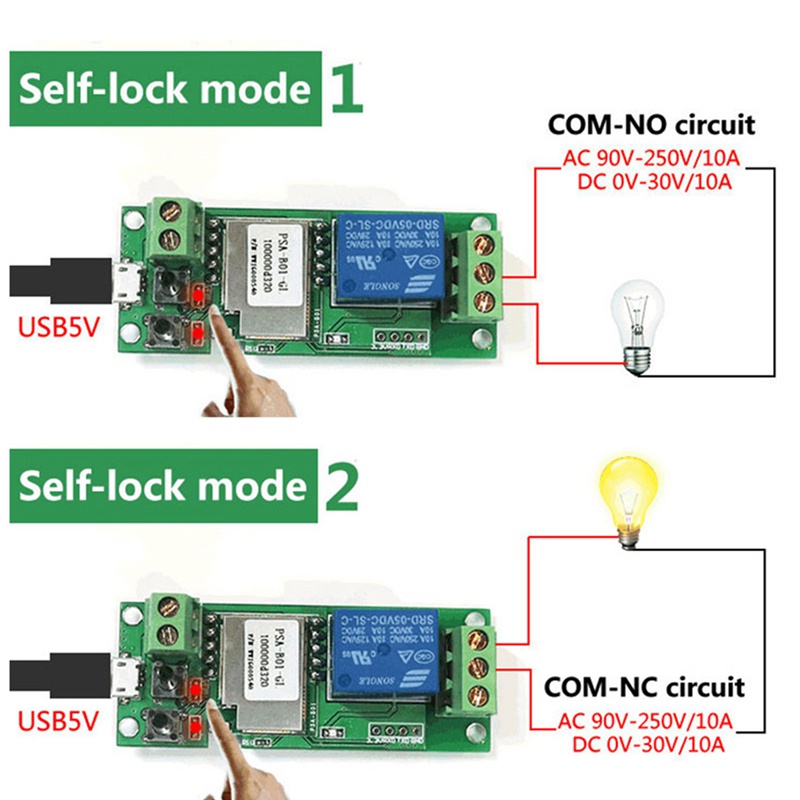 Công Tắc Nhà Thông Minh EweLink Điều Khiển Từ Xa Không Dây 1 Kênh Tự Khóa DC5V DIY