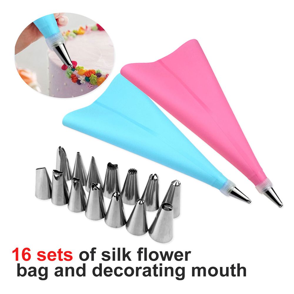 EPOCH Set 16 Dụng Cụ Trang Trí Bánh Bằng Thép Không Gỉ