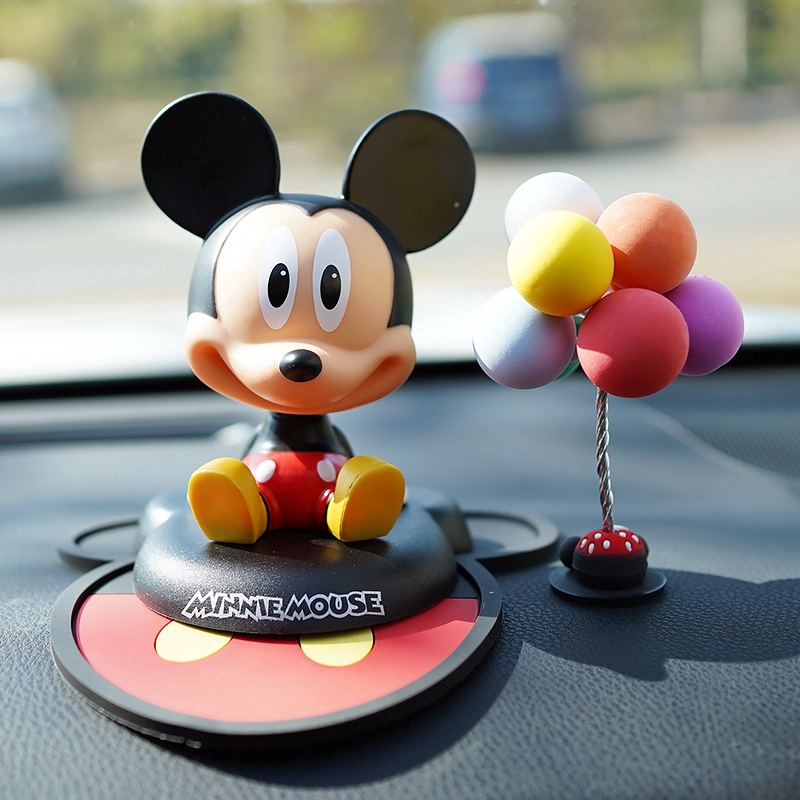 Mô Hình Chuột Mickey Minnie Lắc Đầu Trang Trí Bảng Điều Khiển Xe Hơi
