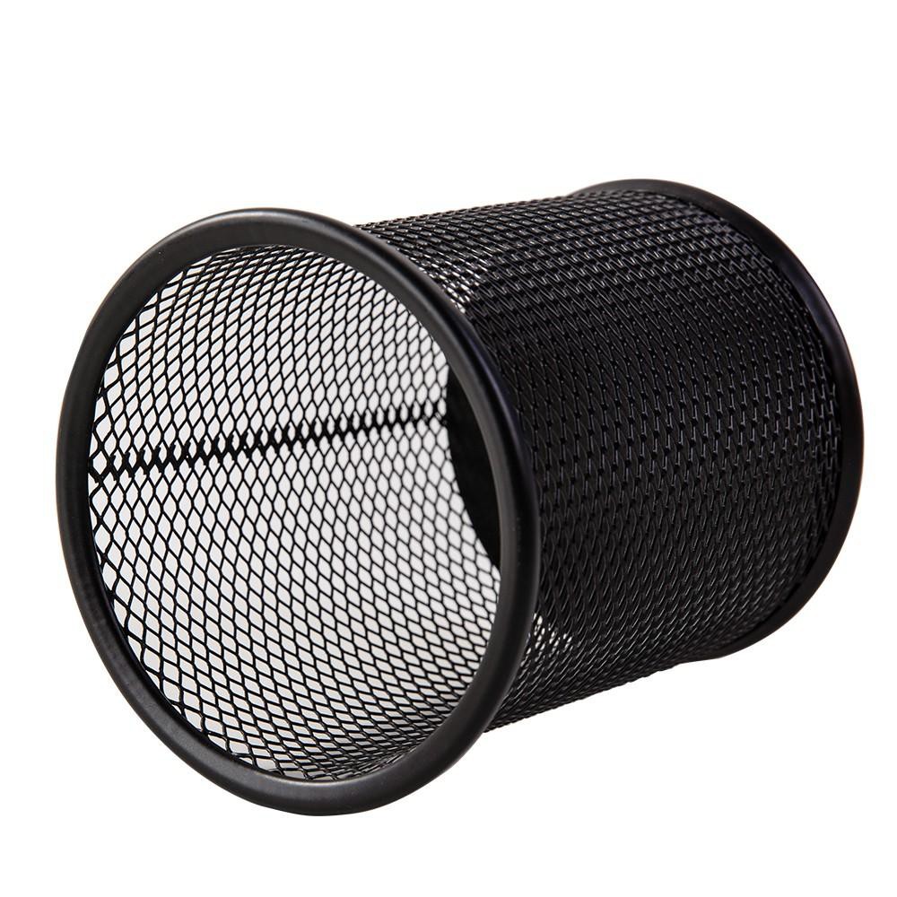 Cốc cắm bút sắt màu đen Deli 9172 - Cắm được hơn 40 cây bút